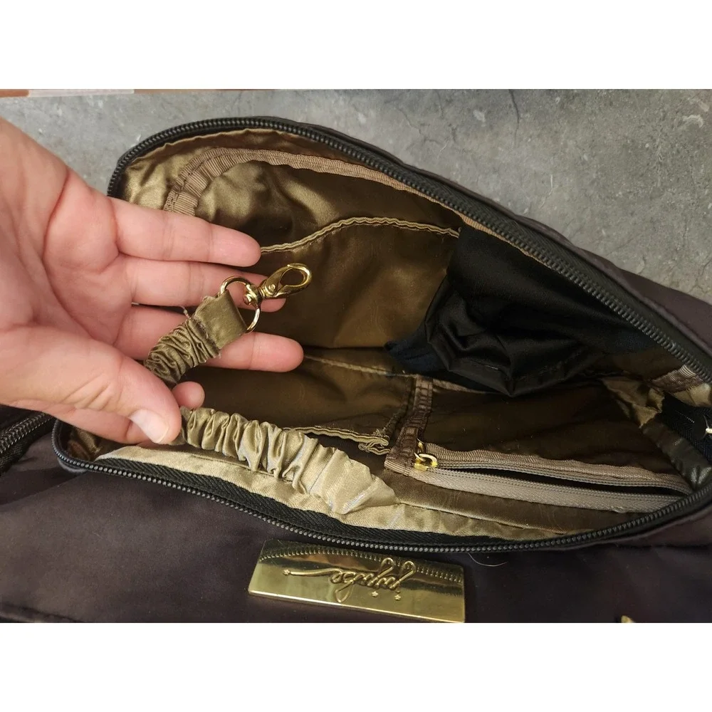 Ju-Ju-Be Black‎ Diaper Bag Backpack Convertible Tote Gold Hardware Organizer
